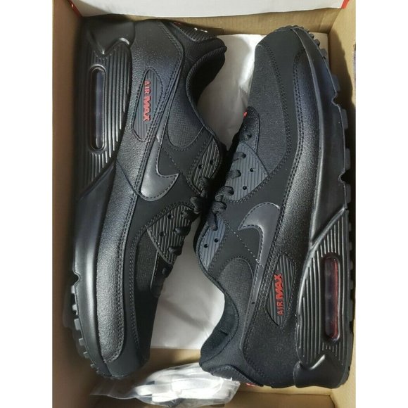 NIKE AIR MAX 90 BLACK RED WHITE MEN\'S SIZE 12.5 NEW With BOX! main image 13